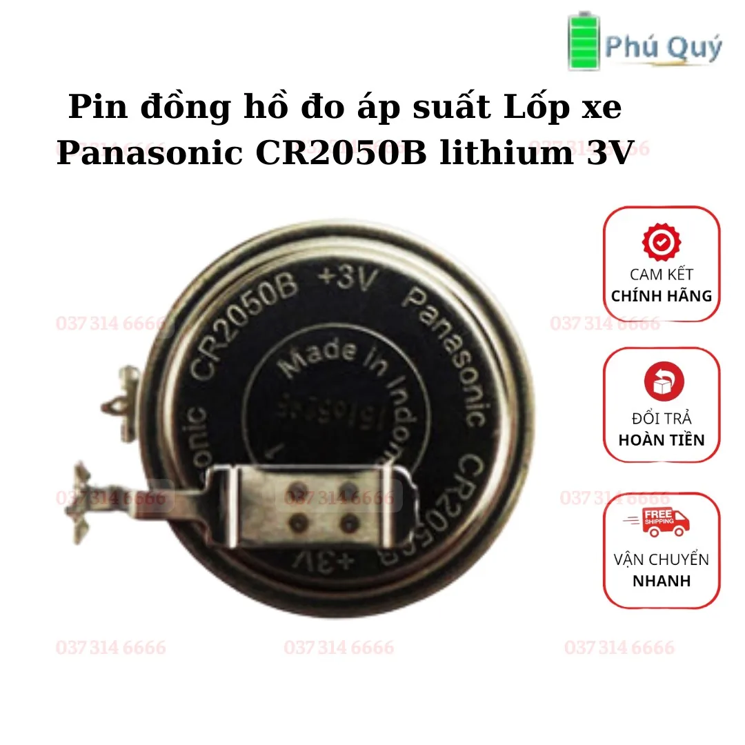 Pin đồng hồ đo áp suất Lốp xe Panasonic CR2050B lithium 3V