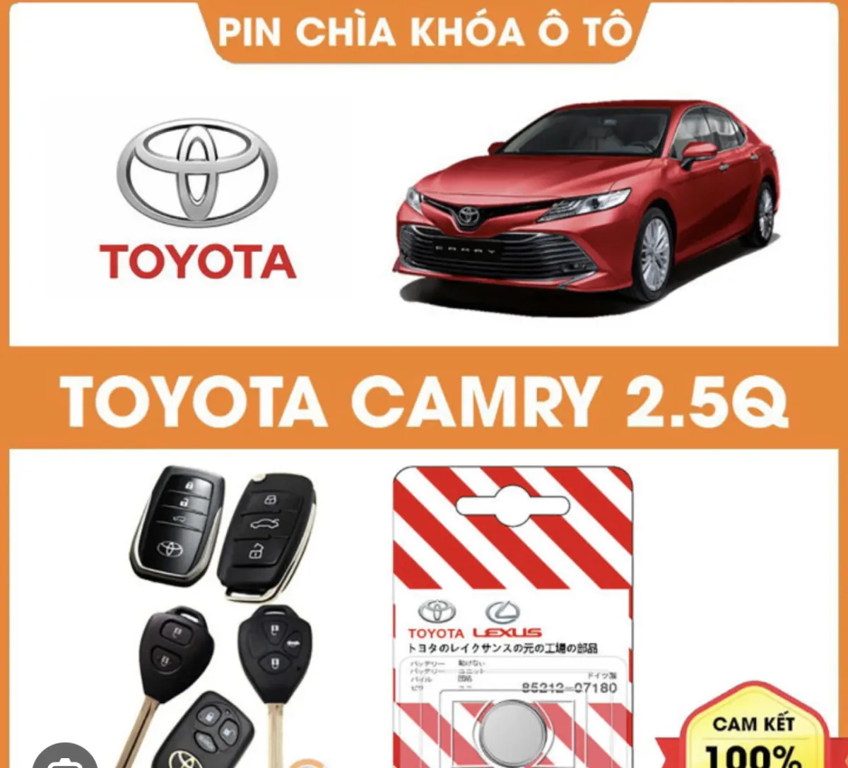 Thay pin chìa khoá oto toyota