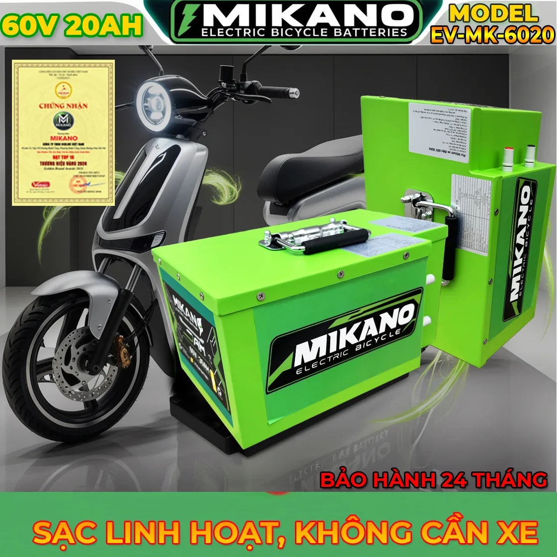 Pin lithium xe điện 60V 20Ah