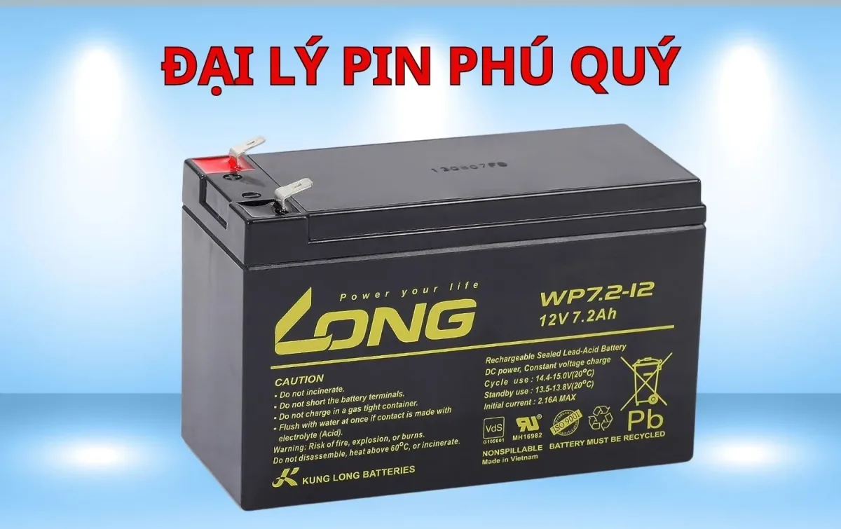 Ắc quy 12V Long 7.2Ah (WP7.2-12) giá tốt chính hãng - Pin Phú Quý
