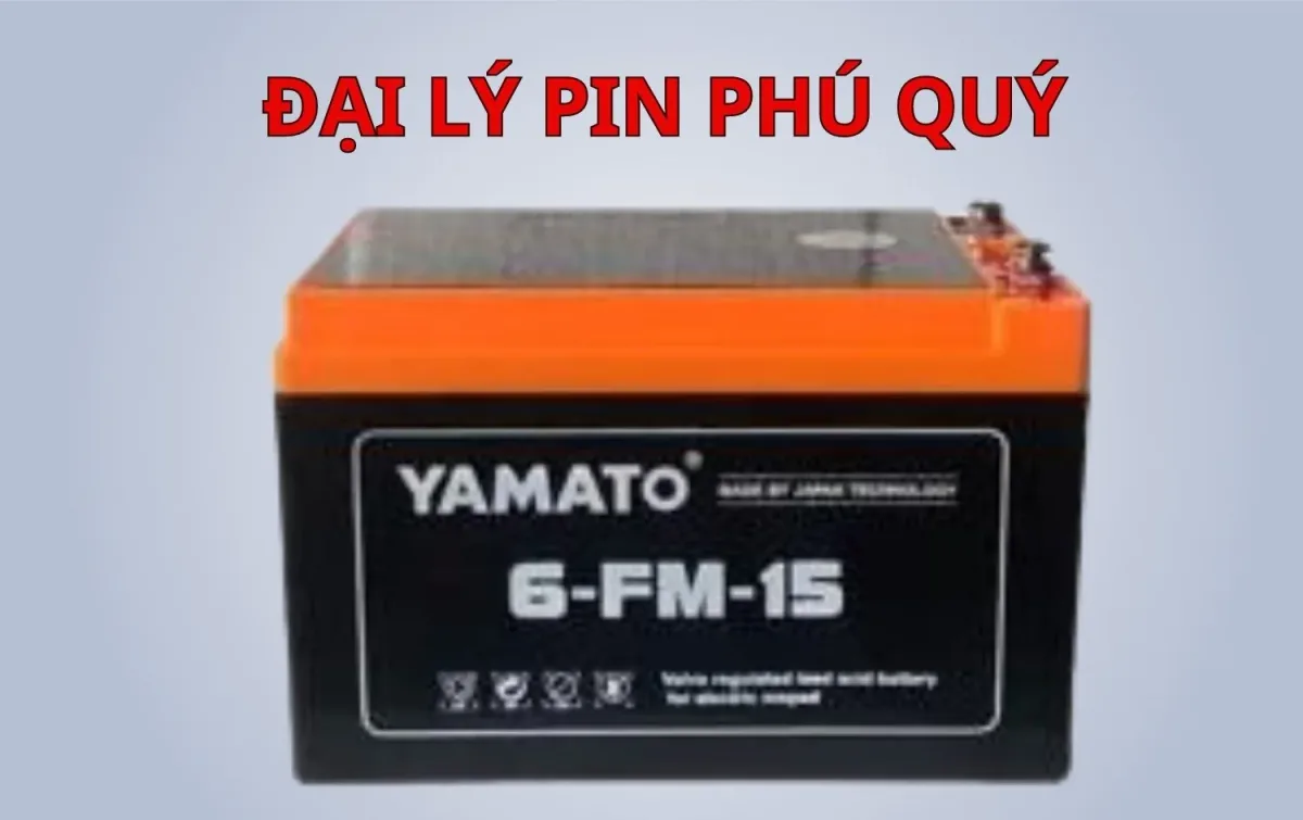 Ắc quy Yamato cho xe đạp điện 12V 15Ah (6-FM-15) - Pin Phú Quý