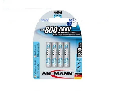Pin sạc cao cấp ANSMANN NiMH HR03 AAA-800mAh VỈ 4 VIÊN – BL4 – 5035332 - Pin Phú Quý