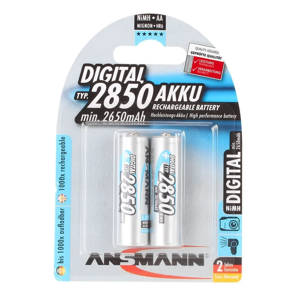 ANSMANN Pin sạc cao cấp NiMH HR6 AA-2850mAh – BL2 – 5035082 - Pin Phú Quý