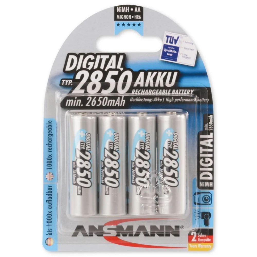 ANSMANN Pin sạc cao cấp NiMH HR6 AA-2850mAh – BL4 – 5035092 - Pin Phú Quý