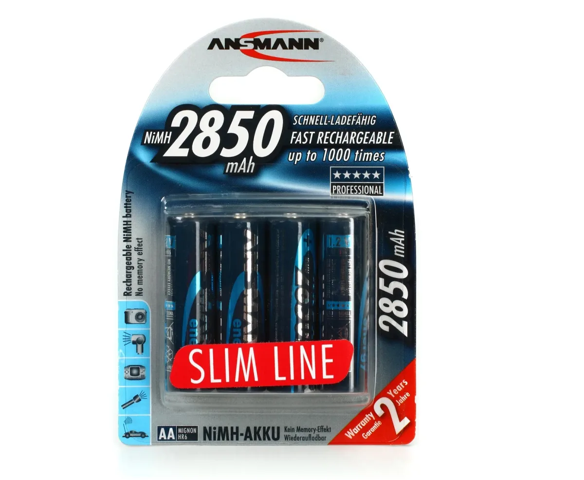 ANSMANN Pin sạc cao cấp NiMH HR6 AA-2850mAh – BL4 – 5035212-US - Pin Phú Quý