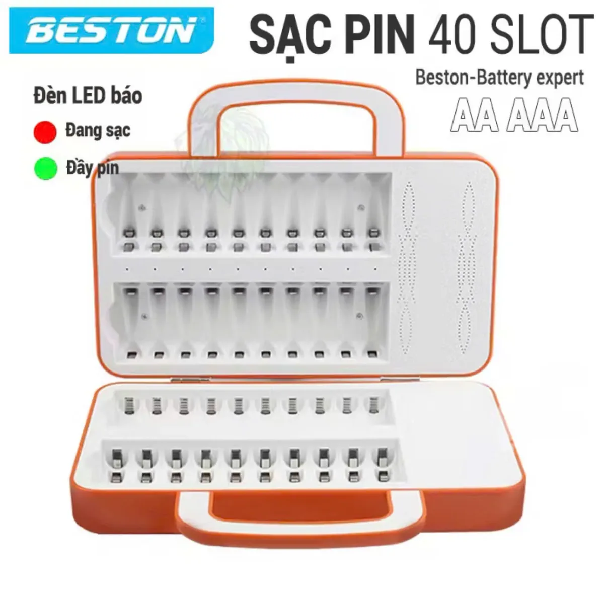 Bộ sạc pin 40 khe BST-C880 có đèn báo sạc, sạc nhanh và tự ngắt khi đầy