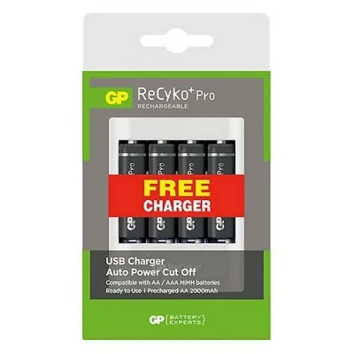 Máy Sạc Kèm 4 Pin AA GP PRO Chất Lượng Cao - Pin Phú Quý