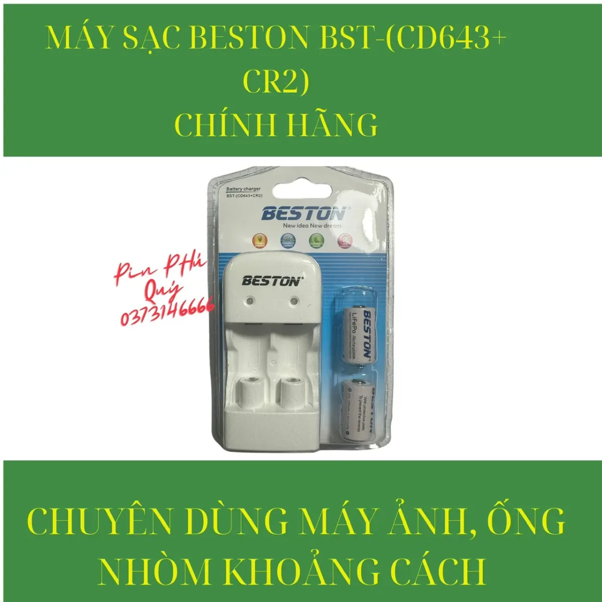 Máy Sạc Pin Beston BST(CD643+CR2) - Pin Phú Quý