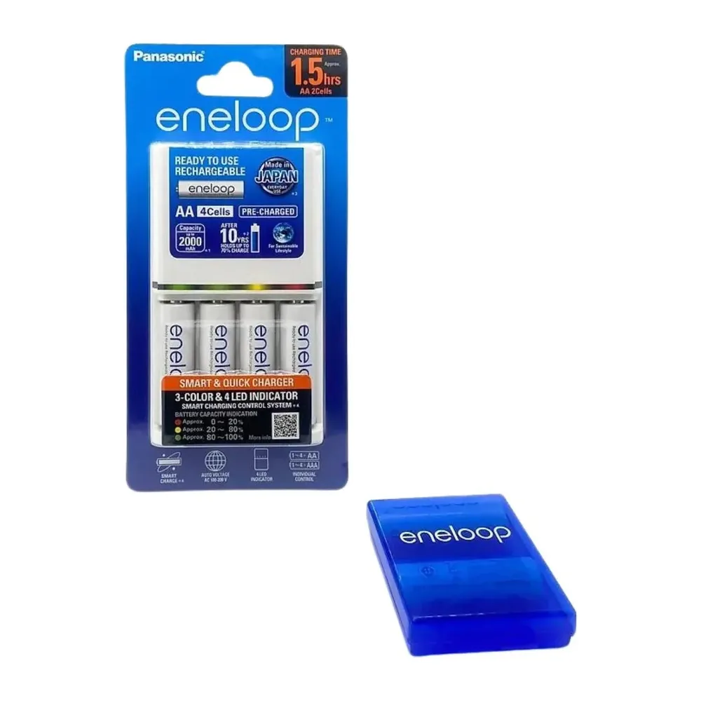 Máy sạc pin Panasonic kèm 4 pin Eneloop-KJ55MCC40