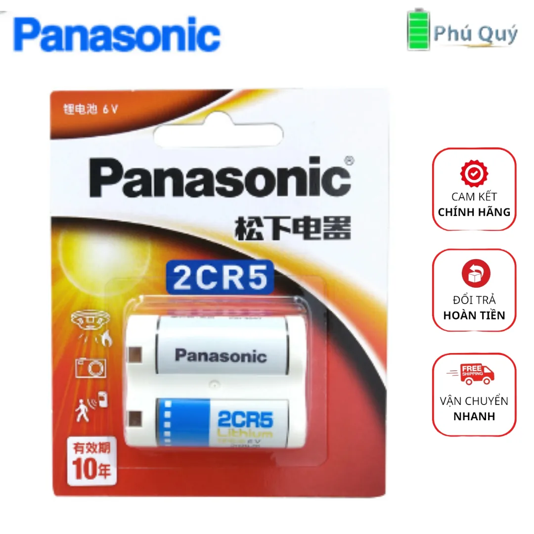 Pin 2CR5 Panasonic 6V chính hãng - Pin Phú Quý