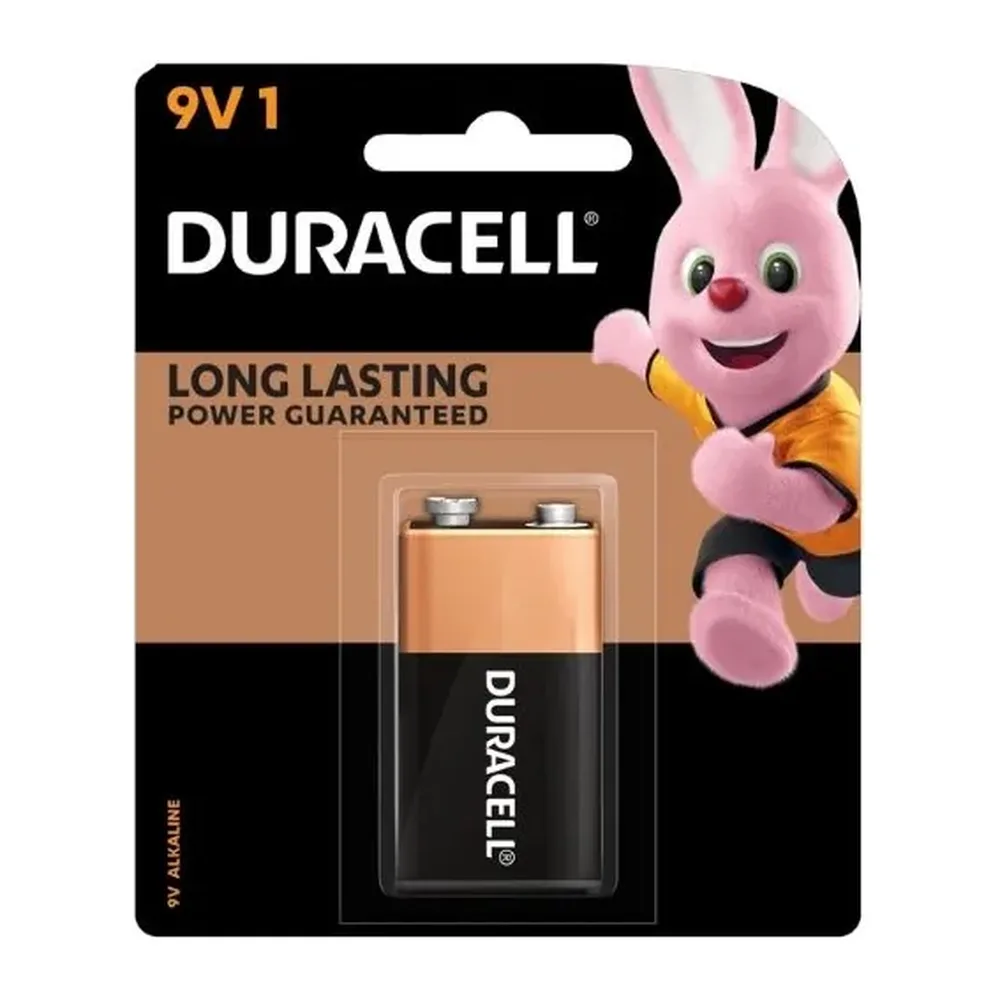 Pin 9V Duracell alkaline 6LR61 vỉ 1 viên