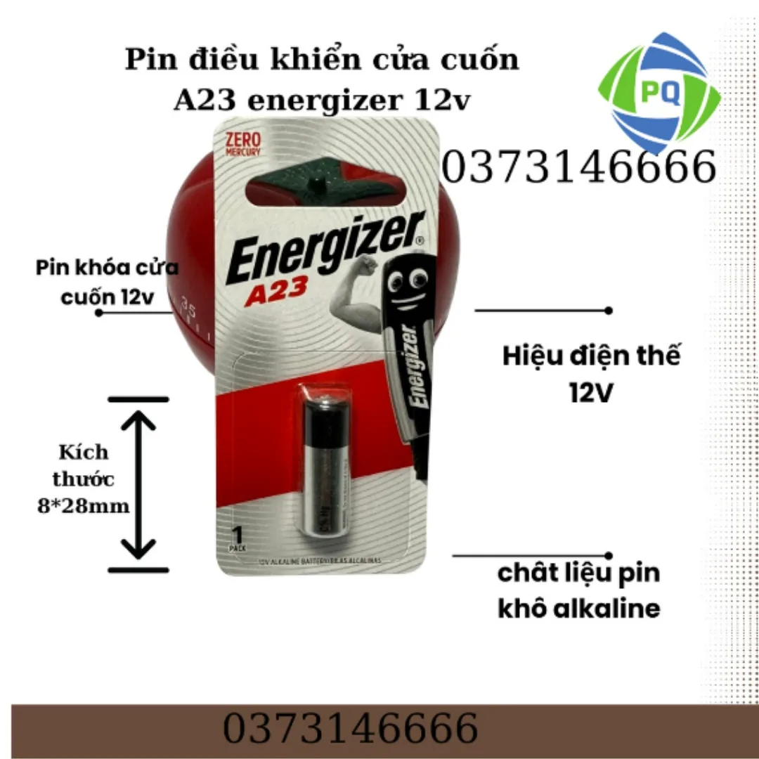 Pin A23 Energizer 12V vỉ 1 viên - Pin Phú Quý