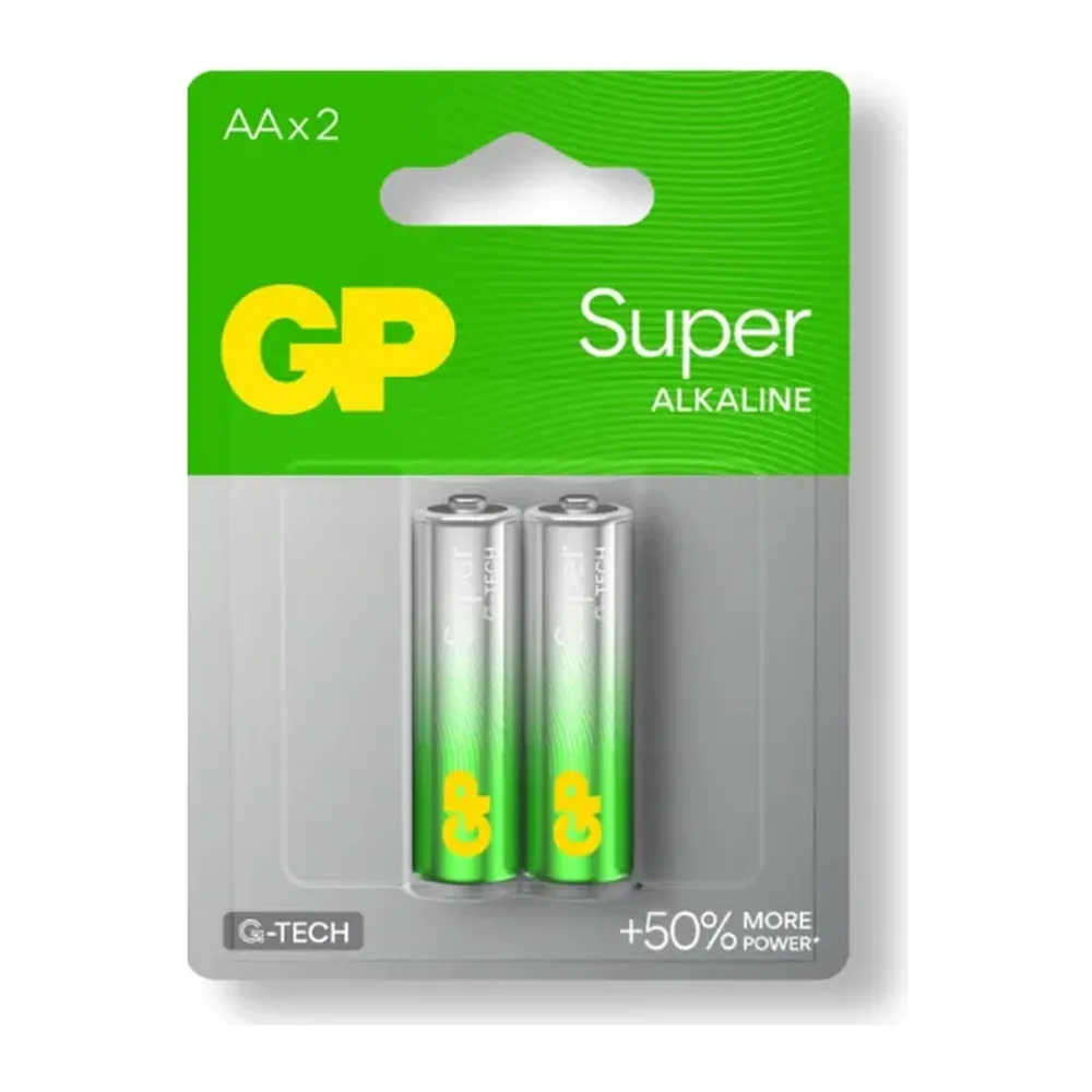 Pin AA Alkaline GP 15A-2U2 vỉ 2 viên 1,5v