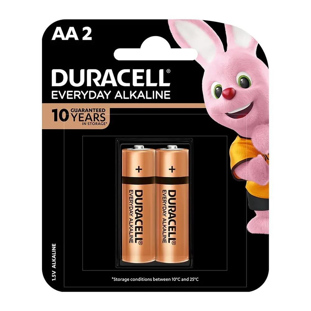 Pin AA Duracell Everyday AA2 1,5V vỉ 2 viên chính Hãng