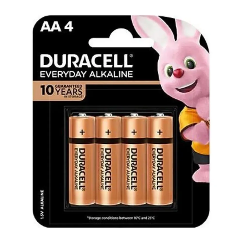 Pin AA Duracell Everyday Alkaline vỉ 4 viên chính hãng