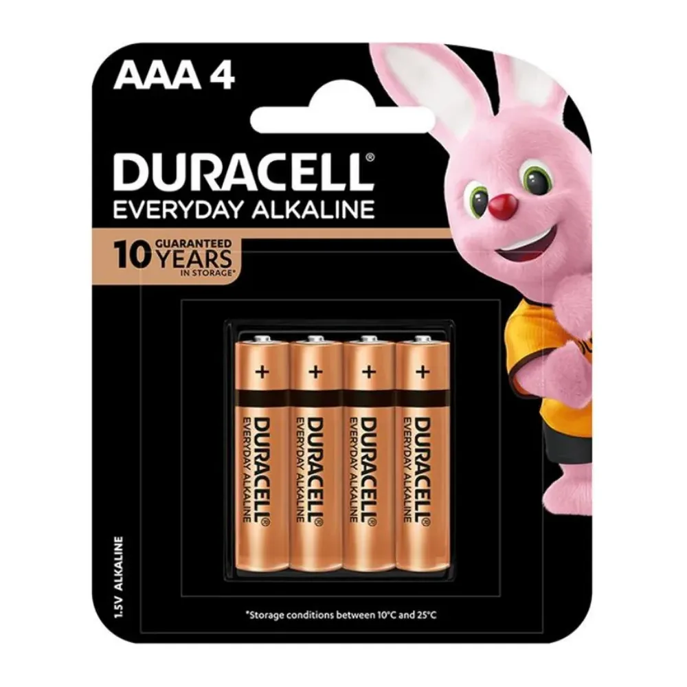 Pin AAA Duracell Everyday Alkaline vỉ 4 viên chính hãng