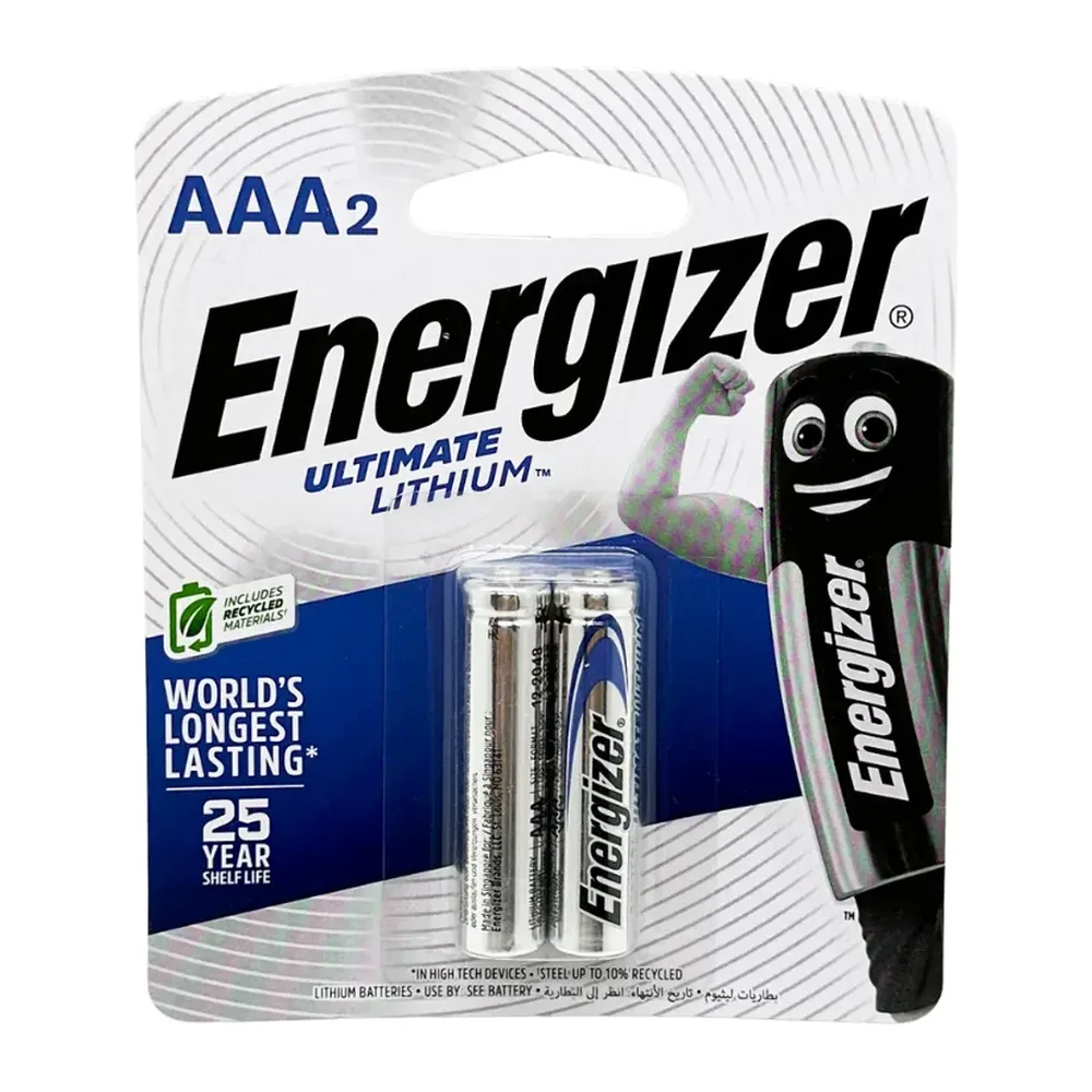 Pin AAA ENERGIZER LITHIUM L92 BP2 1,5V – Vỉ 2 Viên