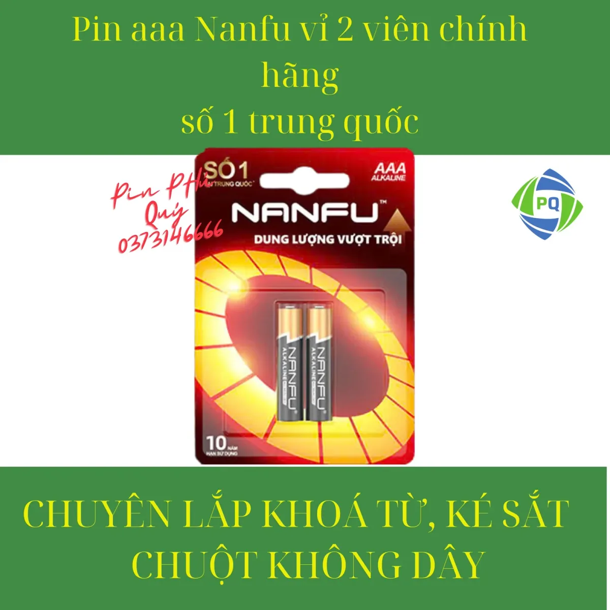 Pin aaa nanfu vỉ 2 viên chính hãng - Pin Phú Quý