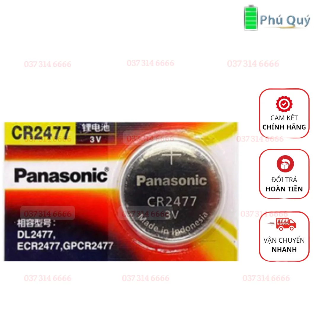 Pin âm thanh Loa, Âm li Panasonic CR2477 lithium 3V chính hãng | hàng có sẵn - Pin Phú Quý