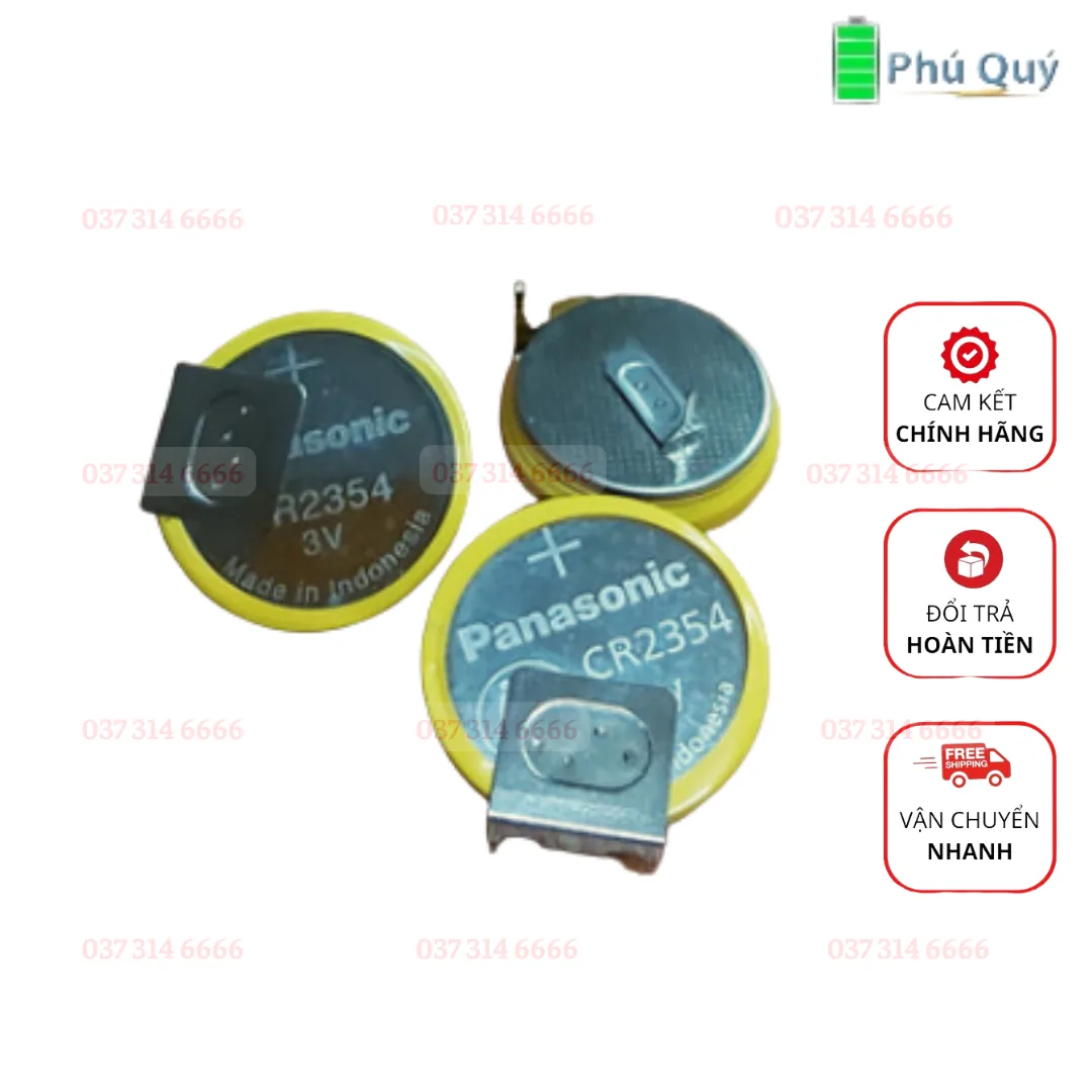 Pin ATM; Pin máy rút tiền ATM lithium 3.0v CR2354 (3 chân thép) - Pin Phú Quý