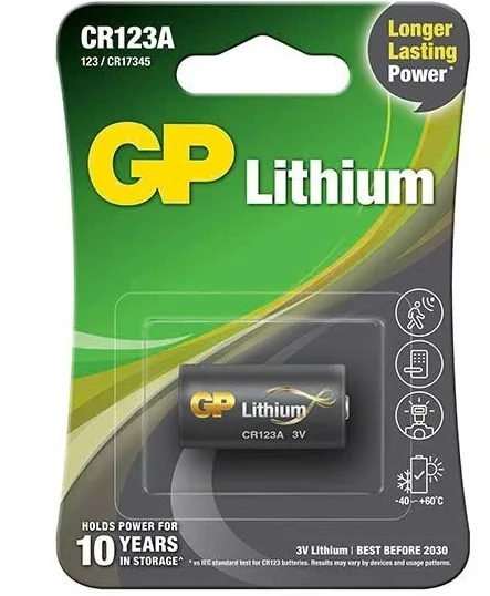 pin cr123 gp 3v