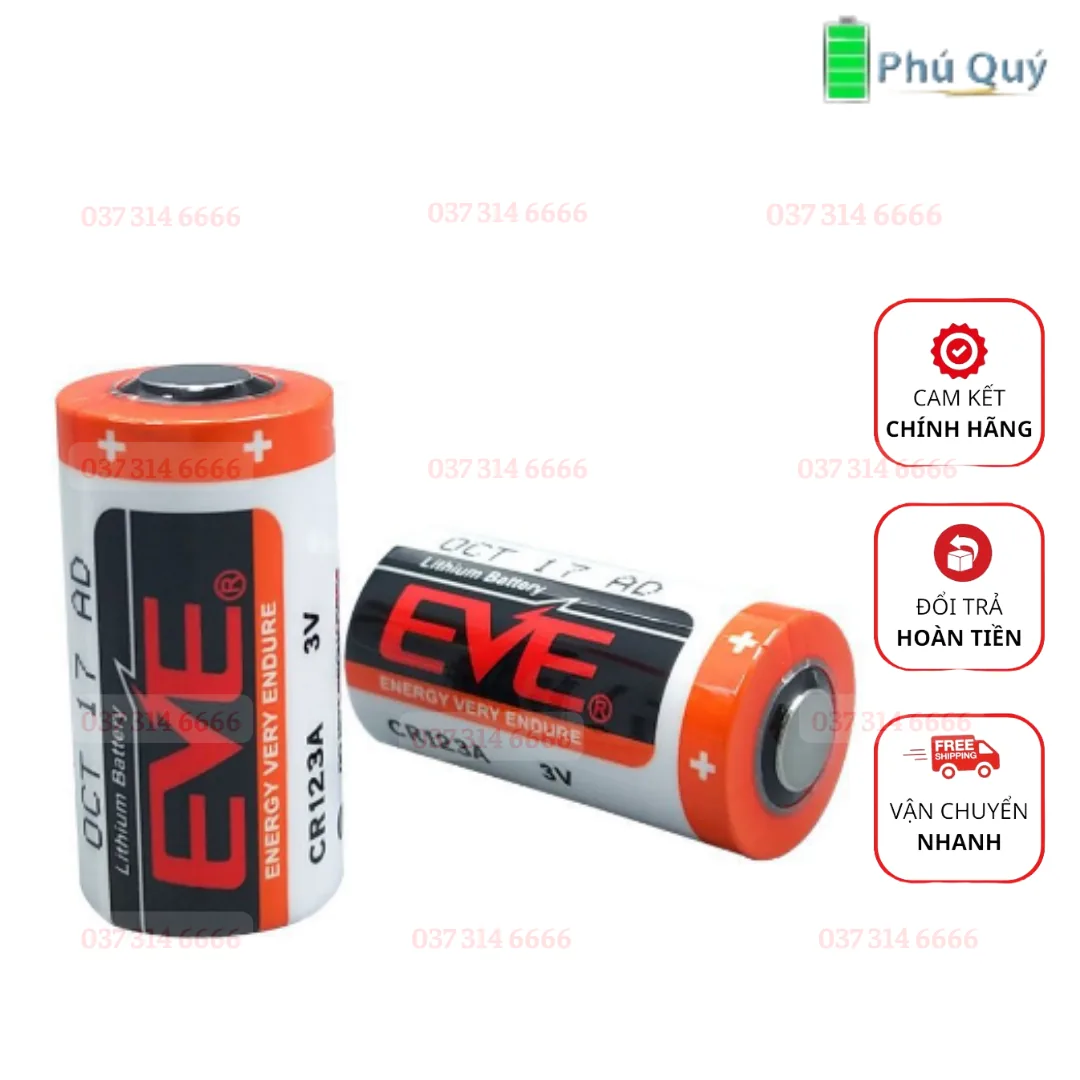 Pin CR123A 3V pin lithium - Pin Phú Quý