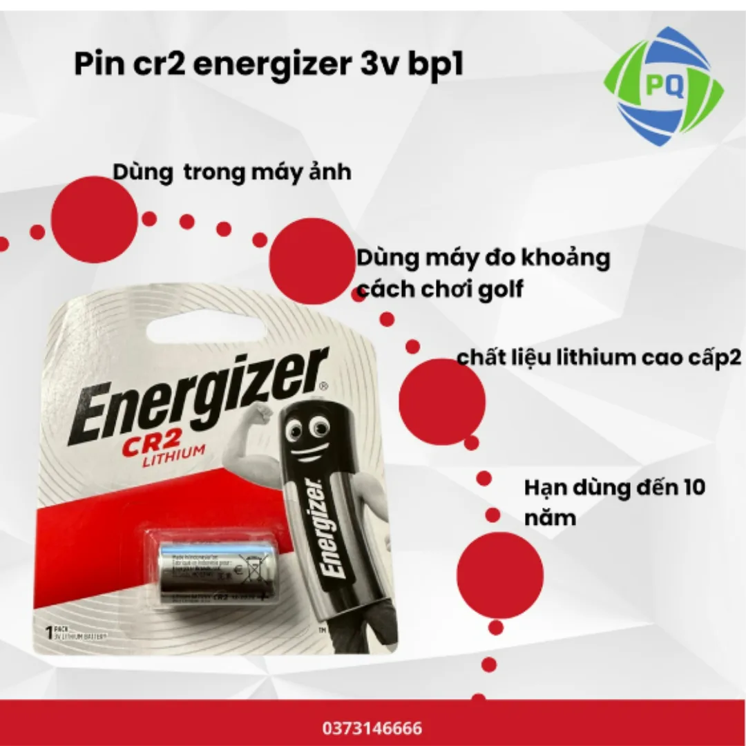 Pin CR2 Energizer 3V vỉ 1 viên - Pin Phú Quý