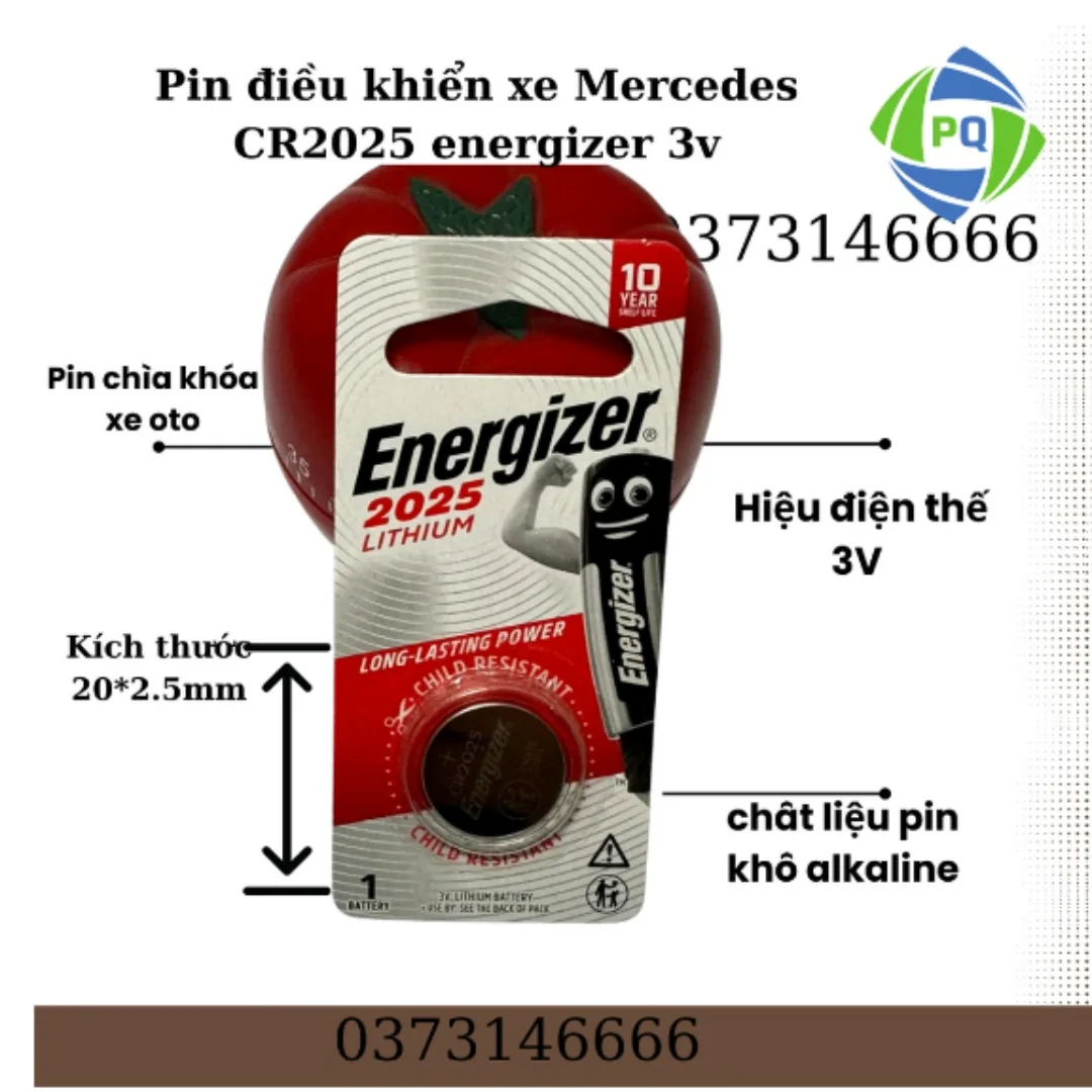 Pin CR2025 Energizer 3V vỉ 1 viên - Pin Phú Quý