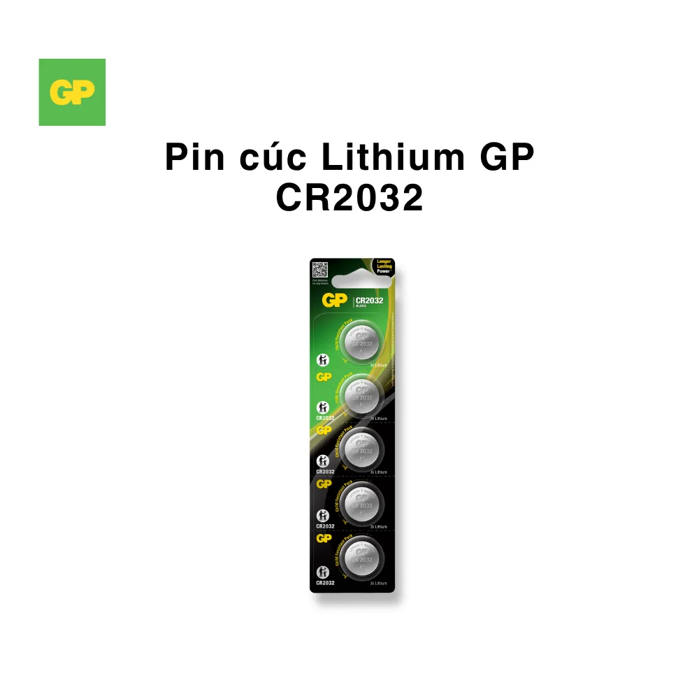 pin cr2032 gp vỉ 5 viên chính hãng