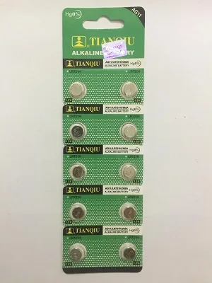 Pin cúc áo Alkaline AG11 – LR721H – 362A vỉ 10 viên - Pin Phú Quý