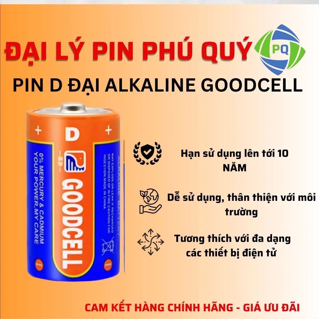 Pin D Goodcell Lr20 Vỉ 2 viên (Pin đại) - Pin Phú Quý