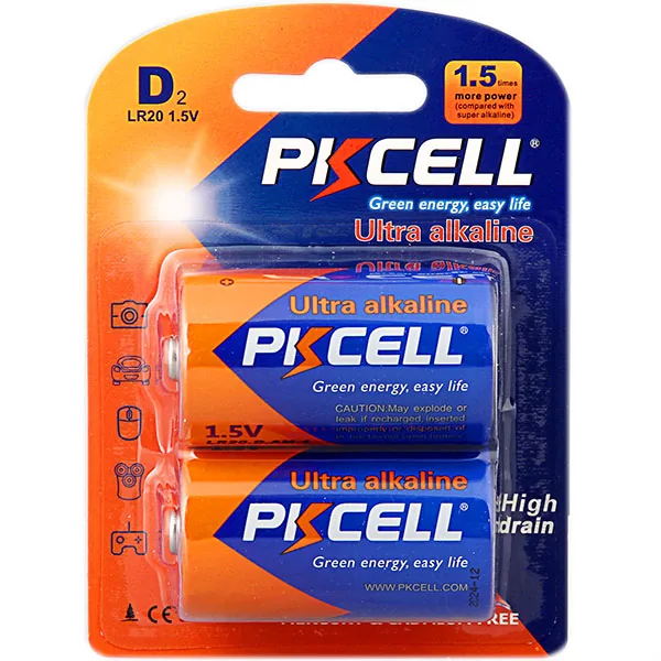 Pin D Pkcell Alkline vỉ 2 viên - Pin Phú Quý