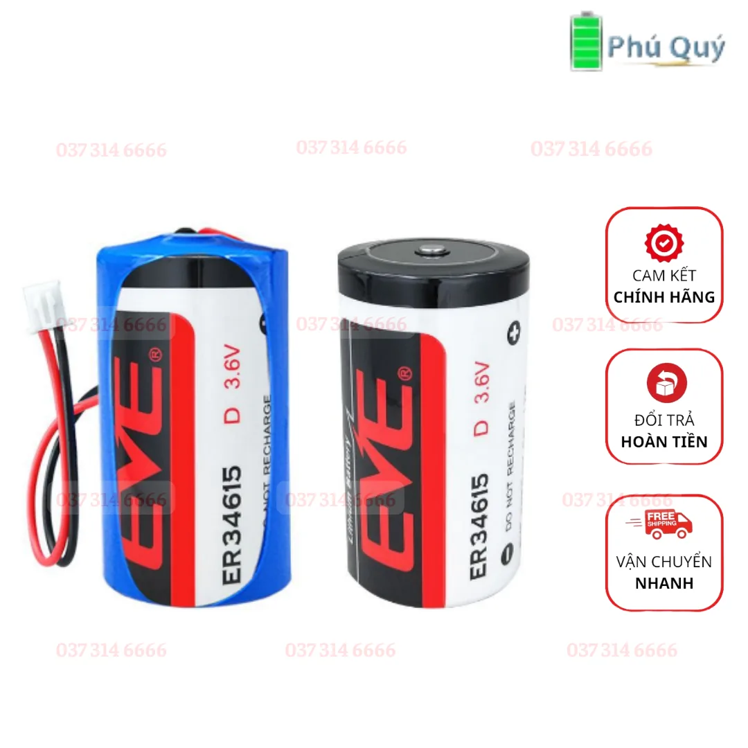 Pin Eve ER34615 lithium loại D 3.6V - Pin Phú Quý