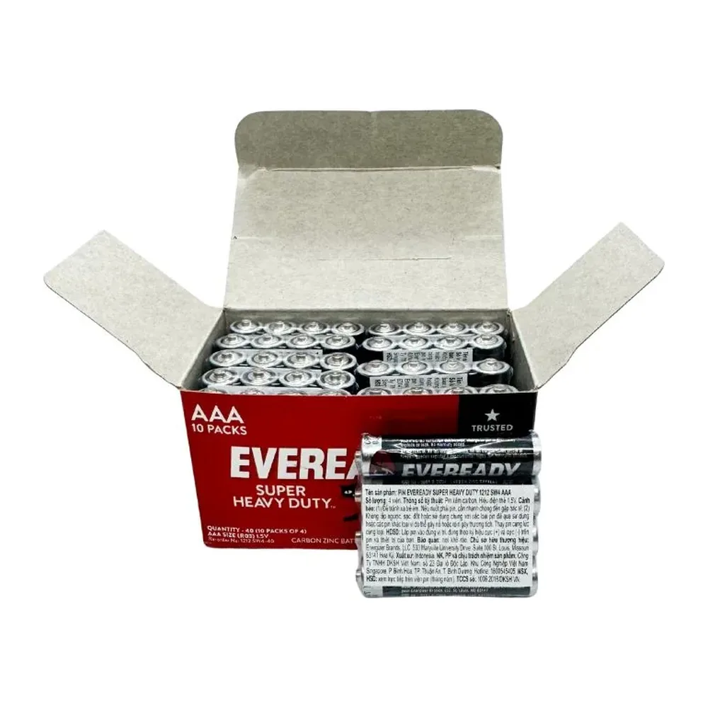 Pin Eveready Super Heavy Duty 1212 SW4 AAA 1,5V hộp 40 viên