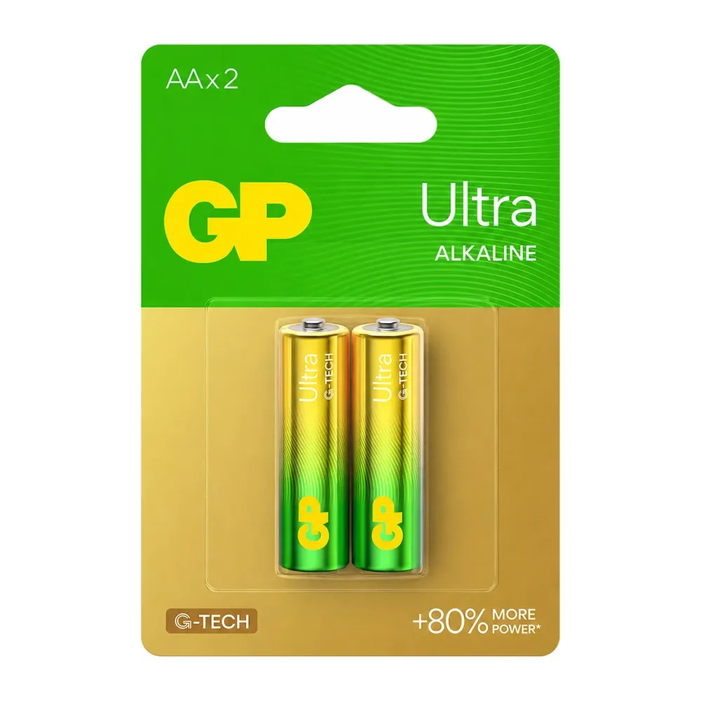 Pin GP Ultra Alkaline AA Vỉ 2 Viên chính hãng