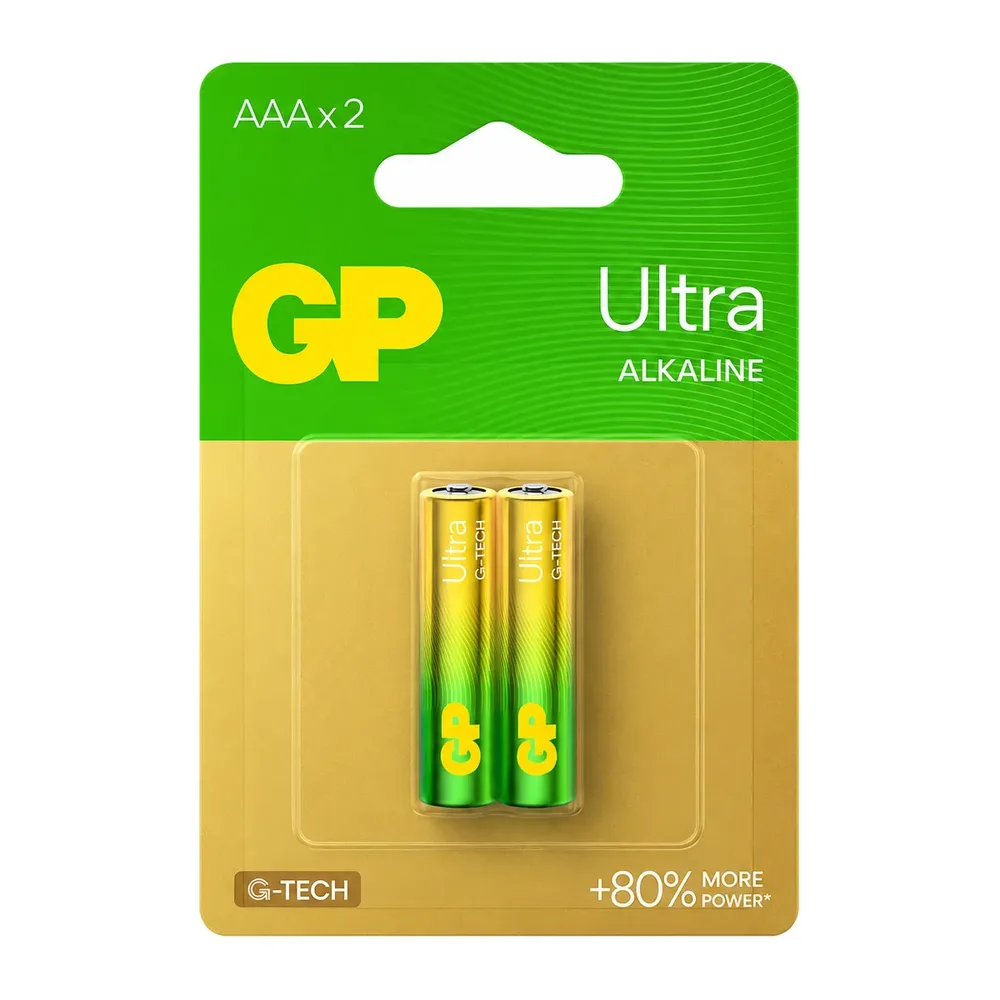 Pin GP Ultra Alkaline AAA Vỉ 2 Viên chính hãng
