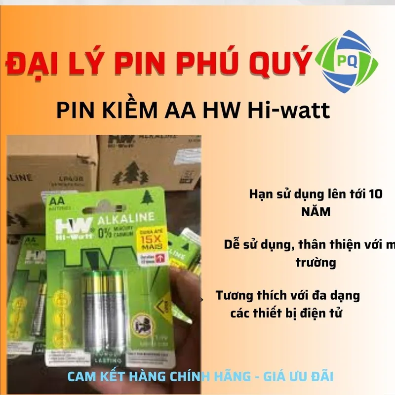 Pin Hi-Watt AA Alkaline 1.5v Hàng Chính Hãng - Pin Phú Quý