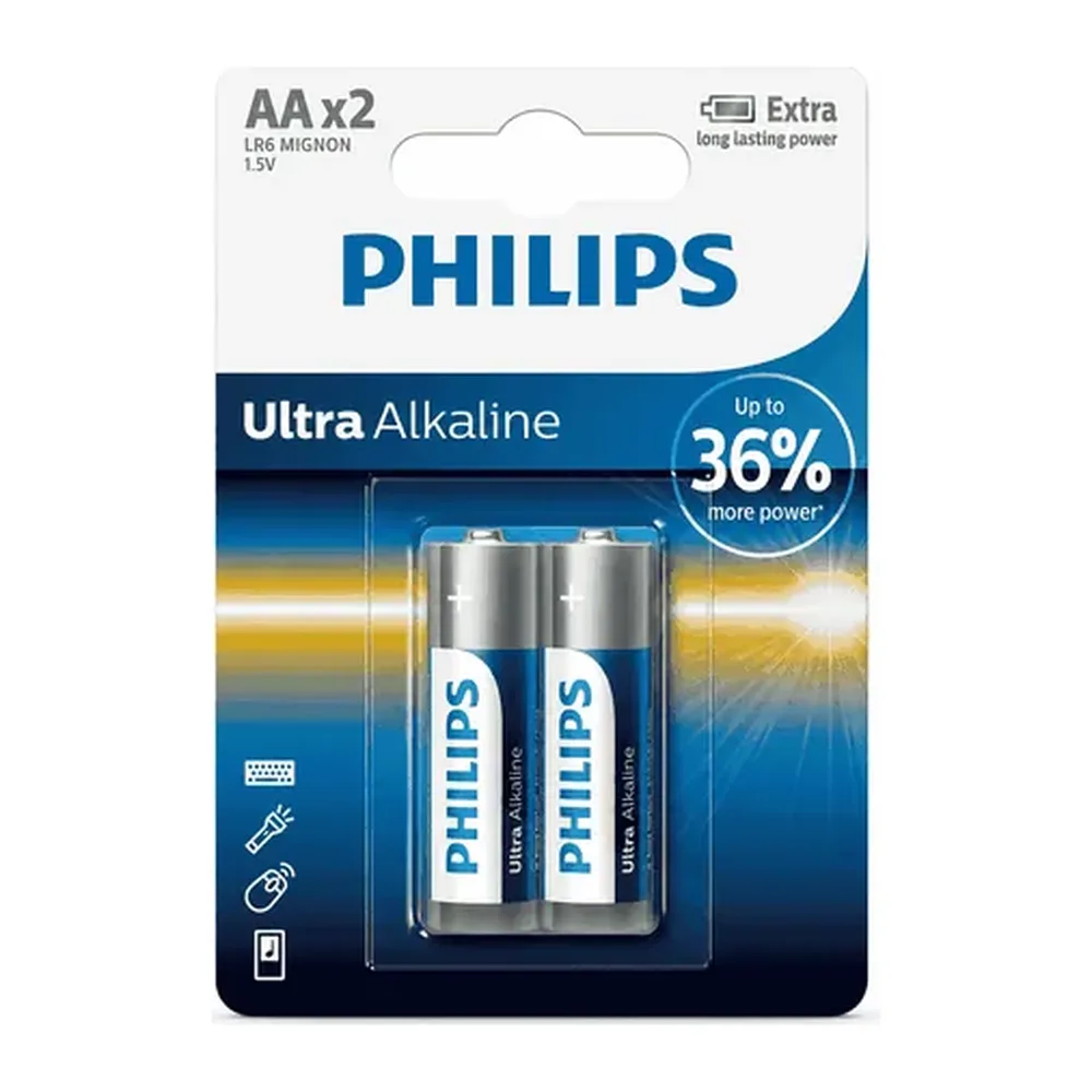 Pin Ultra Alkaline AA Philips LR6E2B/10 chính hãng