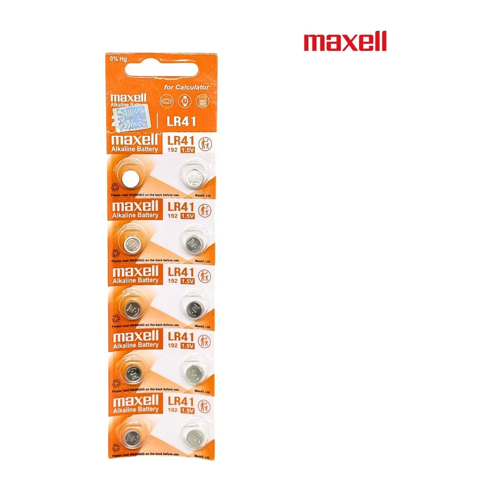 Pin LR41, AG3, 192 Maxell vỉ 10 viên