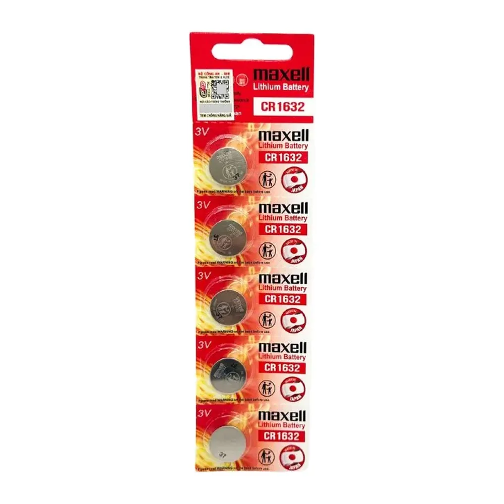 Pin Cr1632 maxell vỉ 5 chính hãng