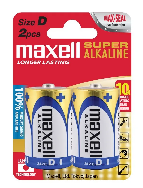 Pin Maxell D Alkaline LR20 (Pin đại) chính hãng - Pin Phú Quý