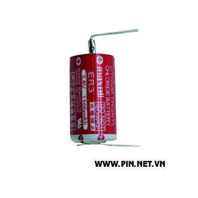 Pin Maxell ER3 Lithium 3.6v Size 1/2AA (Chân Thép) Made In Japan - Pin Phú Quý