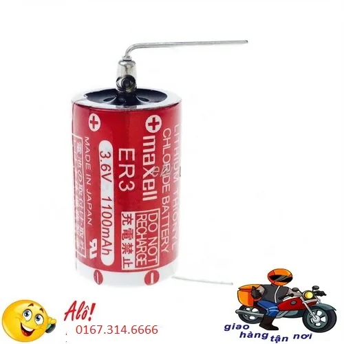 Pin Maxell ER3 Lithium Thionyl Chloride Battery 3.6Vnuôi nguồn PLC-CNC chính hãng Maxell Nhật / hàng có sẳn - Pin Phú Quý