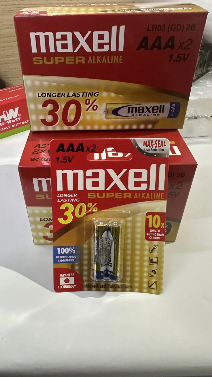 pin đũa maxell alkaline vỉ 2 chính hãng