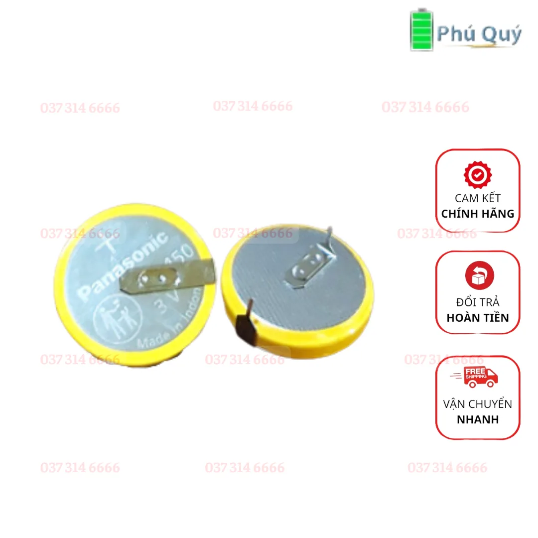 Pin máy cà thẻ Pin CMOS CR2450 lithium 3v (2 CHÂN THÉP) - Pin Phú Quý