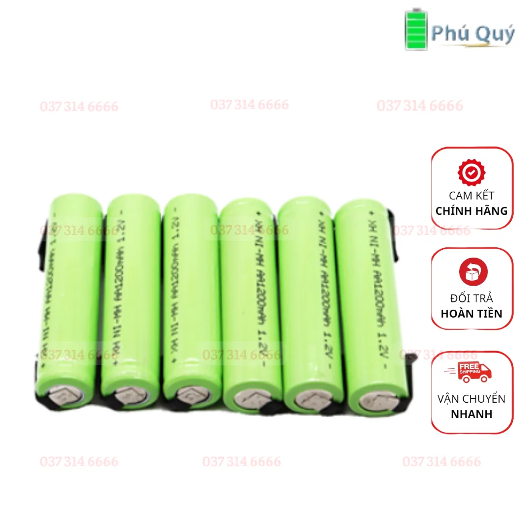 Pin máy cạo râu, Pin máy đánh răng NiMh-NiCd 1200mAh 1,2V chính hãng | bảo hành 6 tháng - Pin Phú Quý