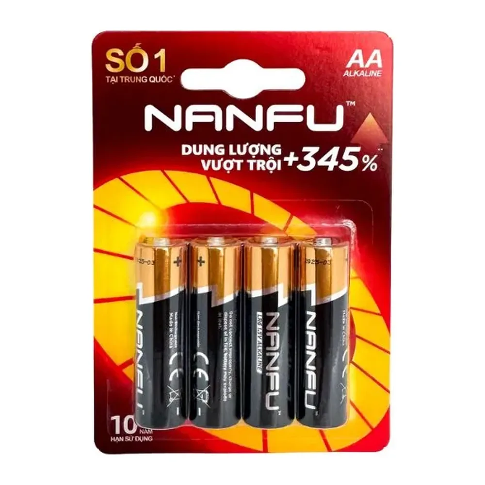 Pin aa nanfu vỉ 4 viên chính hãng