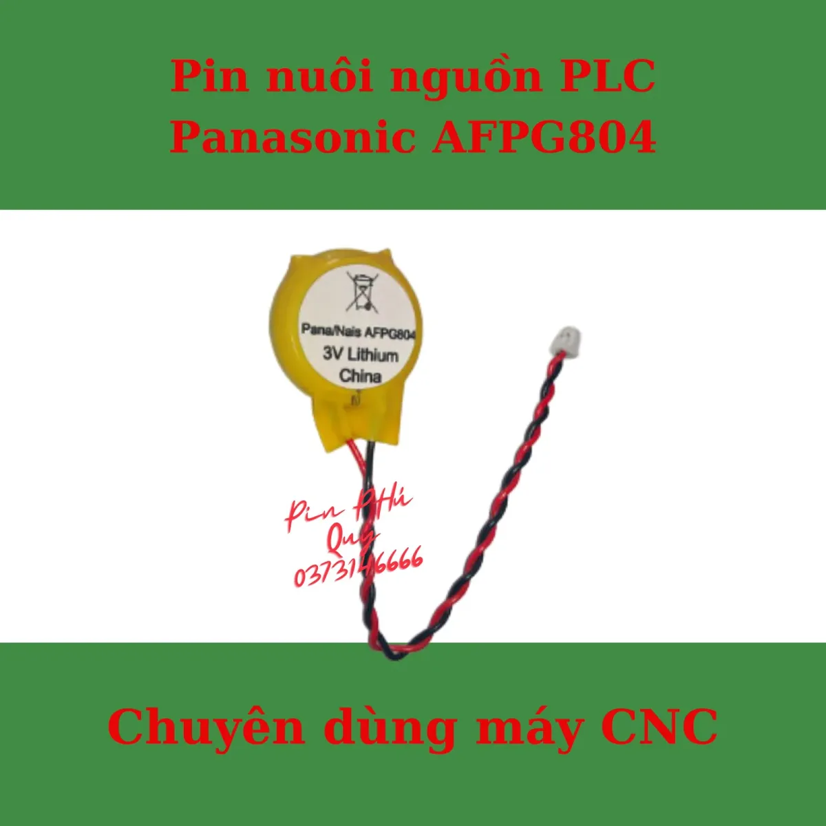 Pin Panasonic AFPG804; Pin AFPG804; Pin nuôi nguồn PLC Panasonic AFPG804 lithium 3v - Pin Phú Quý