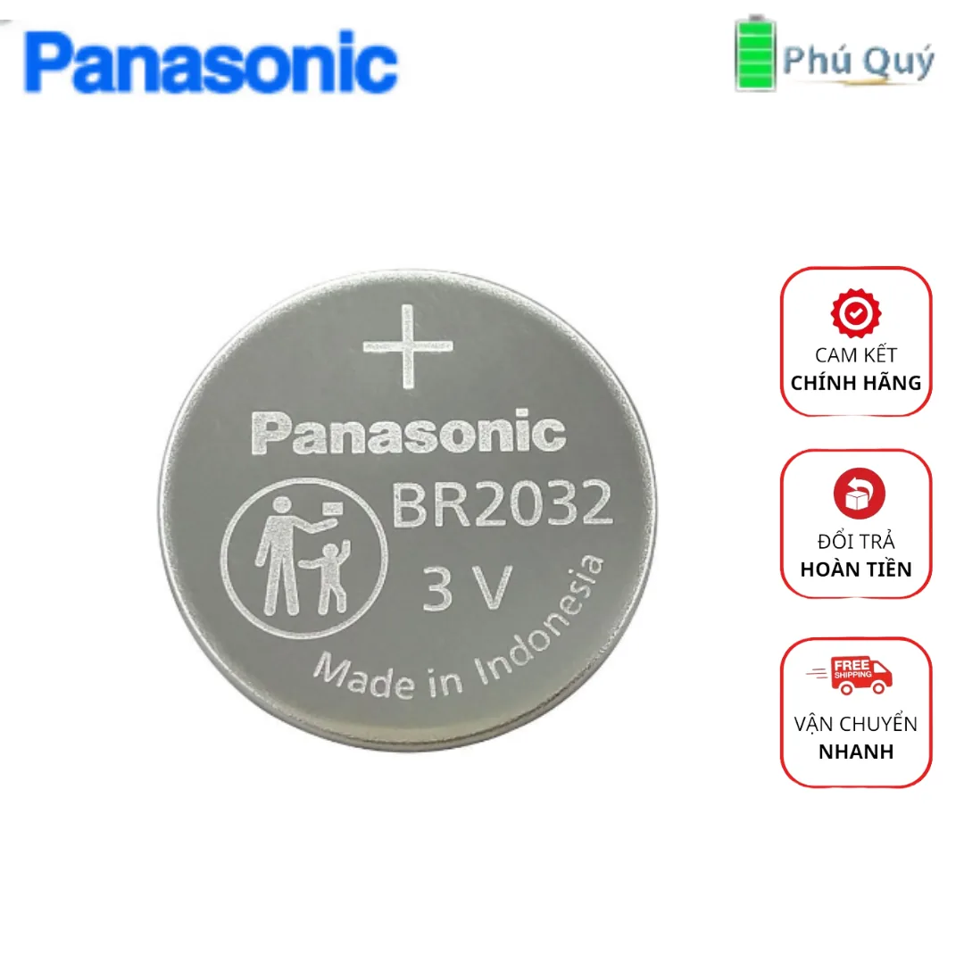Pin panasonic BR2032 3V lithium - Pin Phú Quý