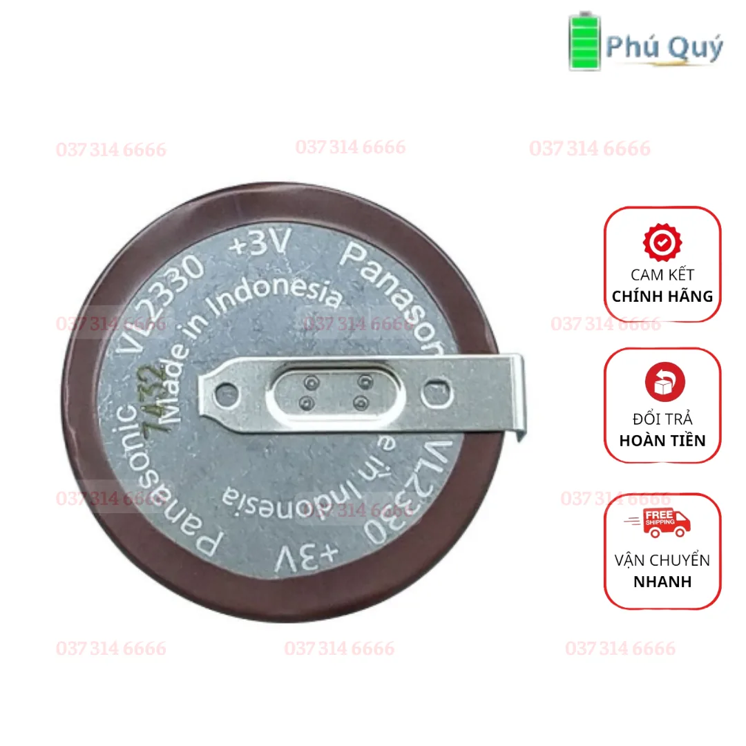 Pin Panasonic VL2330-chính hãng - Pin Phú Quý